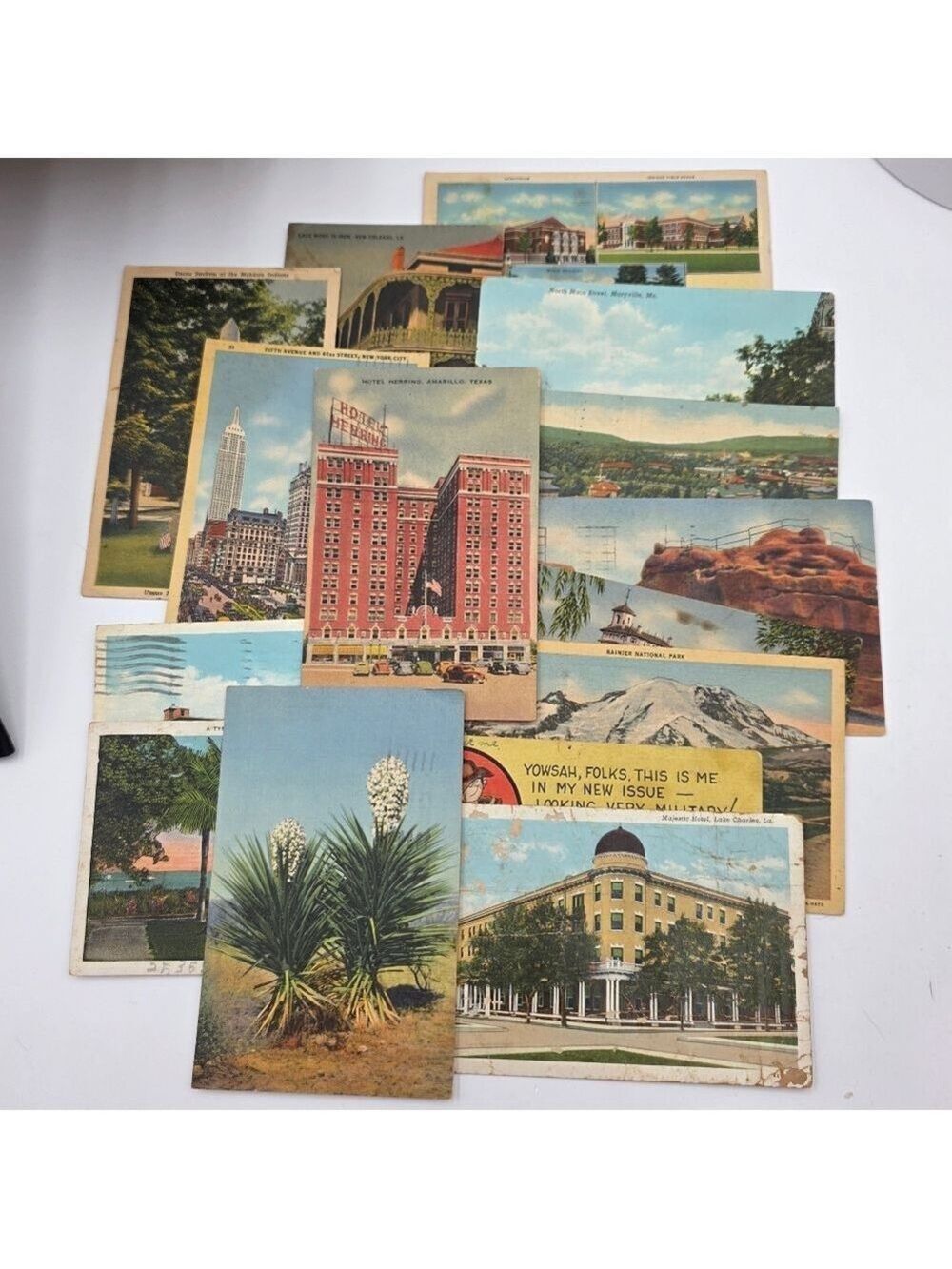 Vintage Linen Print Postcards Lot – 1930s–1950s Travel & Landmark Scenes Lot 15
